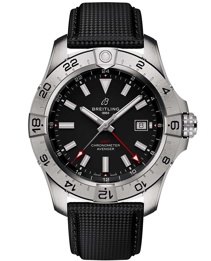 Часы Breitling Avenger Automatic GMT 44 A32320101B1X1 — мужские, черный