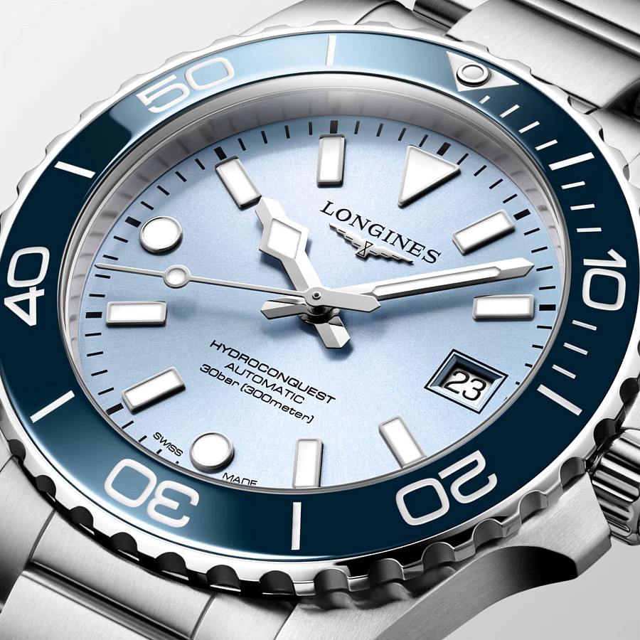 Часы Longines HydroConquest L3.779.4.98.6 — нержавеющая сталь, мужские
