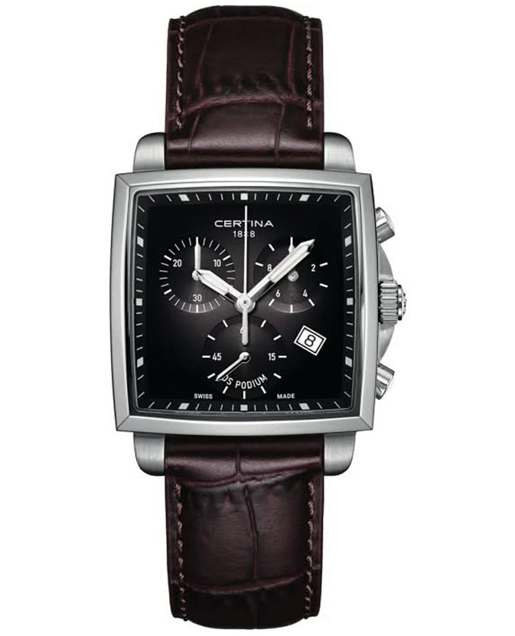 Часы Certina DS Podium Lady Square C001.317.16.051.00 — женские, черный