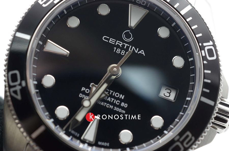Часы Certina DS Action Diver Powermatic 38 MM C032.807.11.051.00 — черный, механические