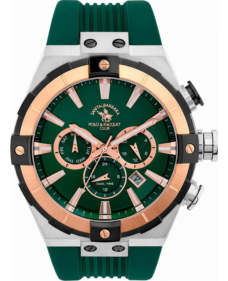 Часы Santa Barbara Polo & Racquet Club Prive SB.1.10510-3 — мужские, зеленый