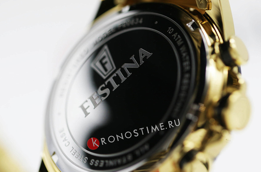 Часы Festina Timeless Chrono F20634/2 — синий, металл сталь