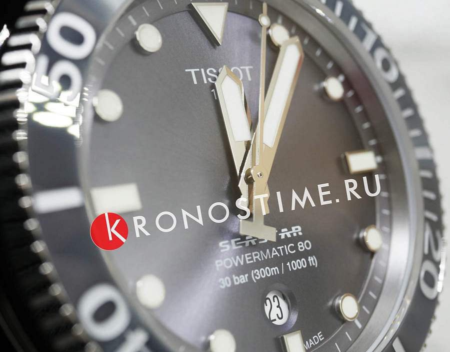 Часы Tissot Seastar 1000 Powermatic 80 T120.407.11.081.01 — серый, сталь металл