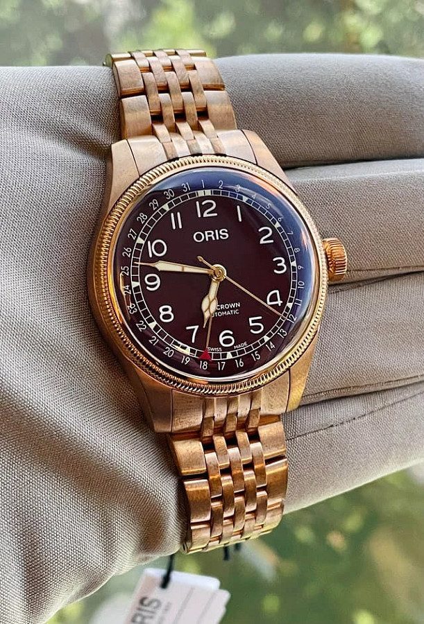 Часы Oris Big Crown Bronze Pointer Date 01 754 7741 3168-07 8 20 01 — сталь бронза, Швейцария