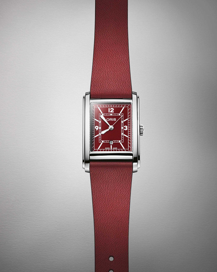 Часы Oris Rectangular 01 561 7783 4068-07 5 19 18 — кожаный, мужские