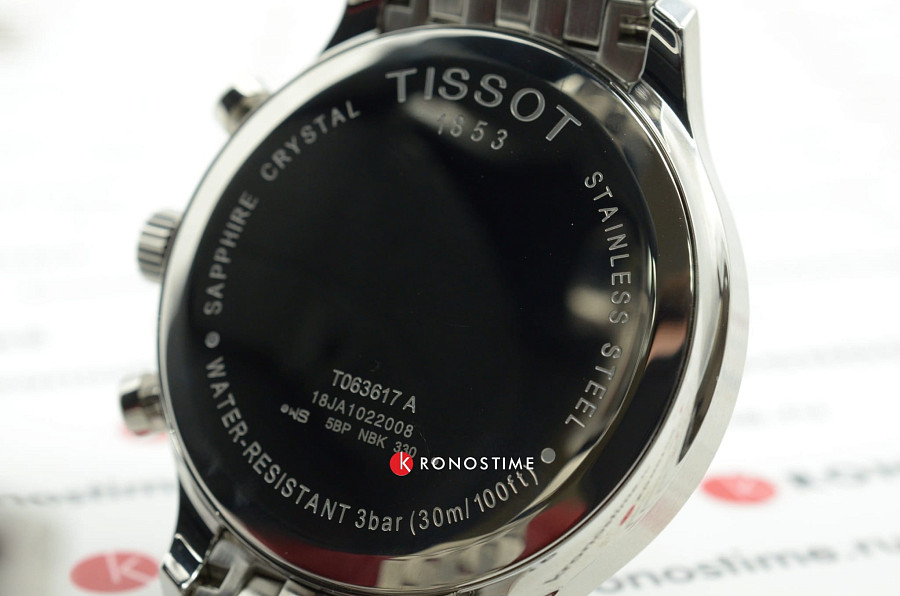 Часы Tissot Tradition Chronograph T063.617.11.067.00 — серый, сталь