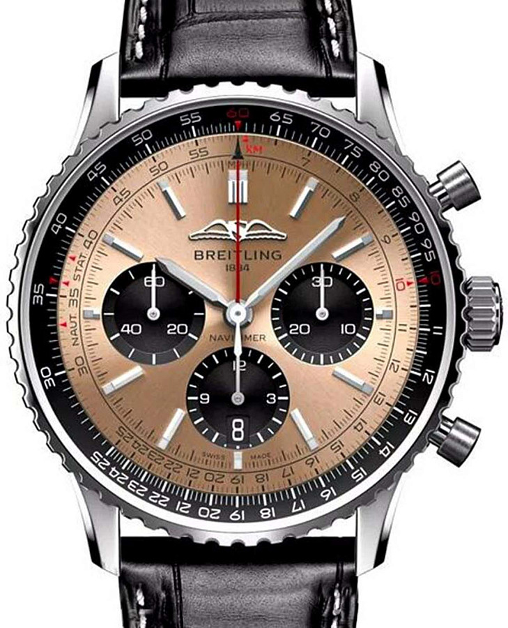 Часы Breitling Navitimer B01 Chronograph 43 AB0137241K1P1 — механические, металл сталь