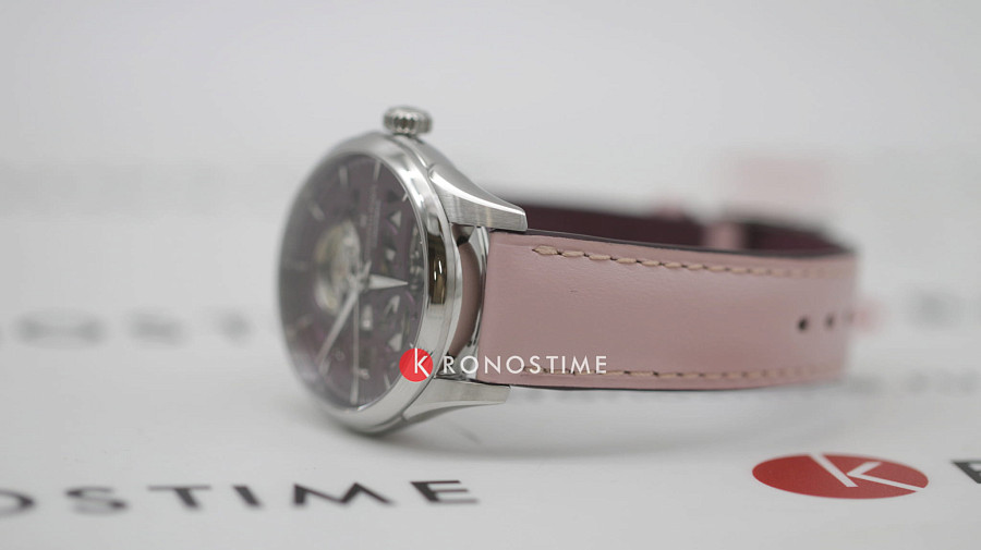Часы Hamilton Jazzmaster Skeleton Lady Auto H32265801 — женские, кожаный