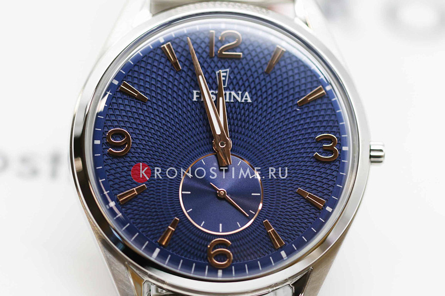 Часы Festina Retro F6869/2 — синий, металл сталь