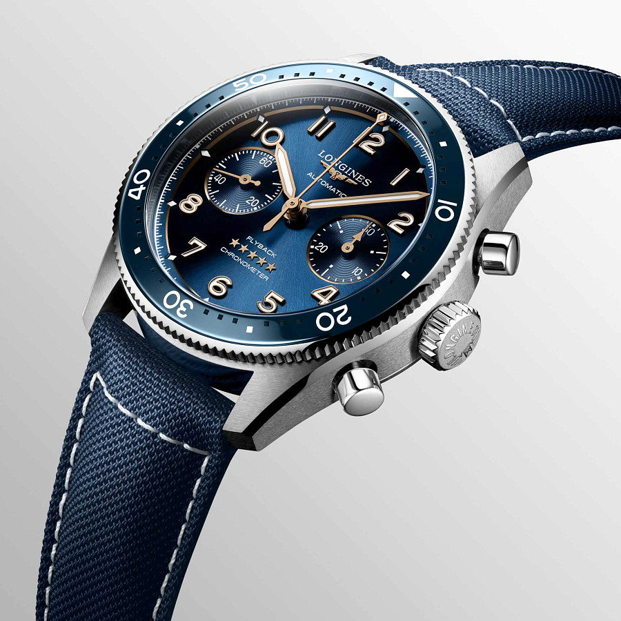 Часы Longines Spirit L3.821.4.93.2 — тканевый, мужские