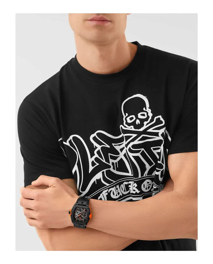 Часы Philipp Plein The Skeleton PWJFA1326 — кожаный, мужские