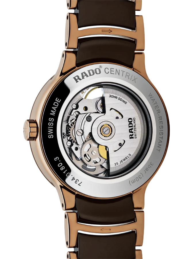 Часы Rado Centrix Automatic Open Heart R30181312 — механические, сталь металл