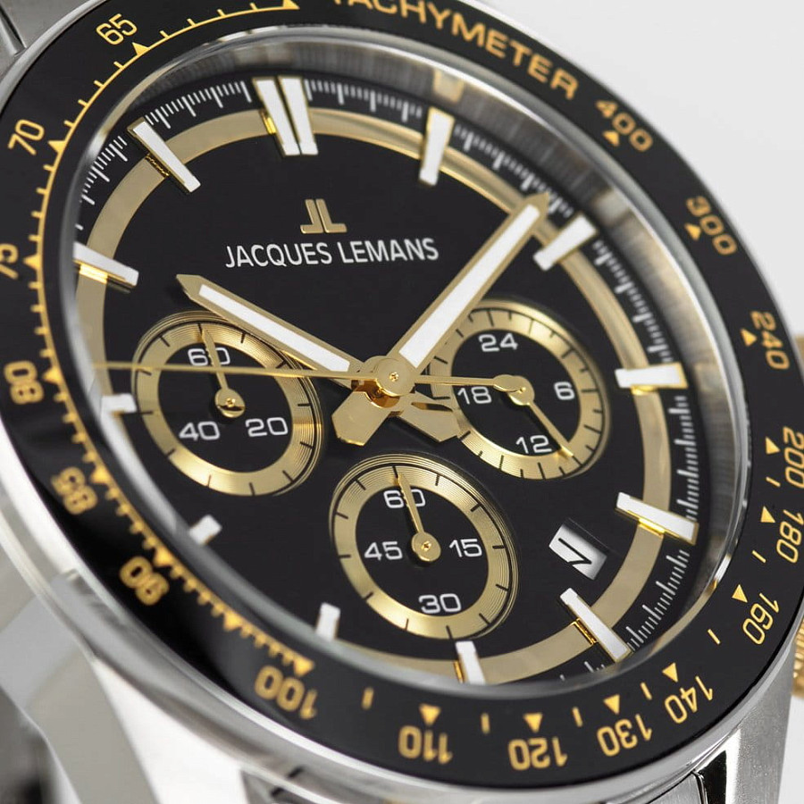 Часы Jacques Lemans Liverpool Diver 1-2207D — нержавеющая сталь с pvd-покрытием, мужские