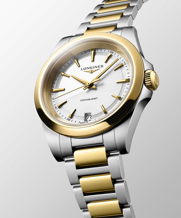 Часы Longines Conquest 34 mm L3.460.3.12.7 — металл сталь, Швейцария