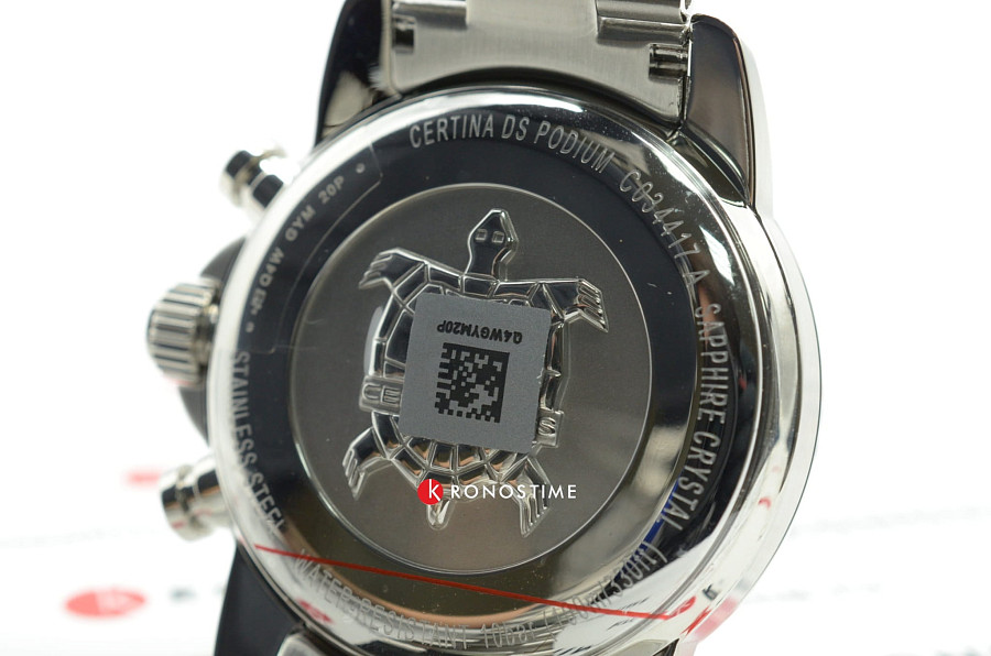 Часы Certina DS Podium Chronograph 1/10 sec C034.417.11.047.00 — синий, сталь металл
