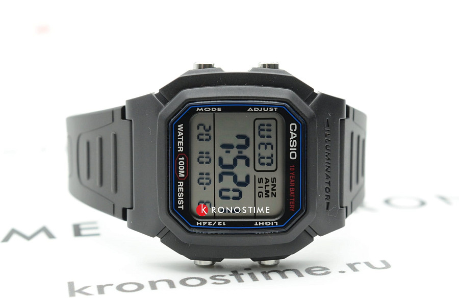 Часы Casio Collection W-800H-1AVDF (W-800H-1A) — зеленый, пластик
