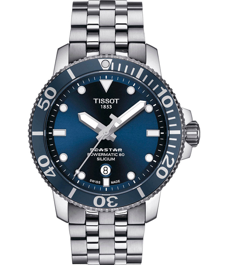 Часы Tissot Seastar 1000 Powermatic 80 T120.407.11.041.01 — мужские, синий