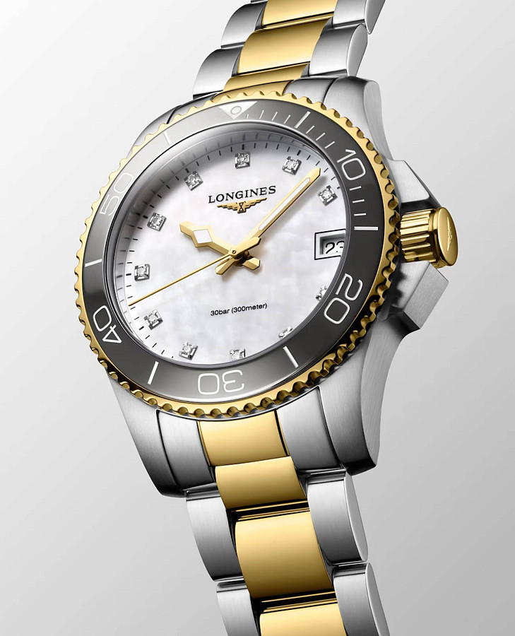 Часы Longines HydroConquest L3.370.3.87.6 — нержавеющая сталь с pvd-покрытием, женские