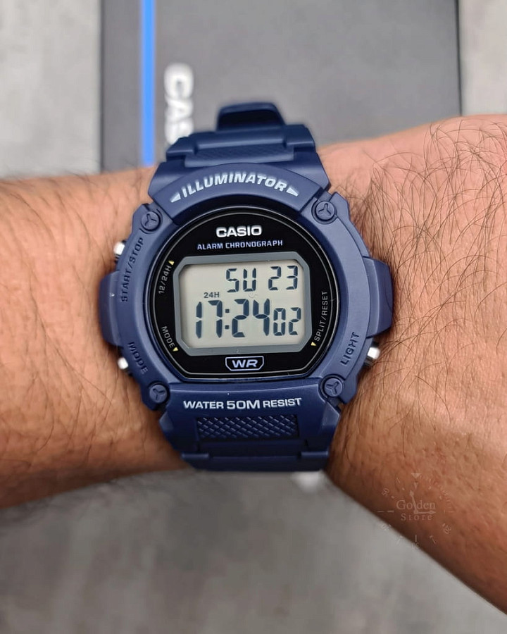Часы Casio Collection W-219H-2AEF — кварцевые, пластик