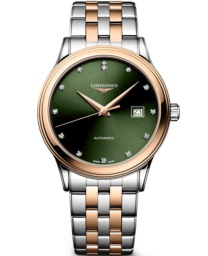 Часы Longines Flagship Classic 40 mm L4.984.3.07.7 — мужские, зеленый