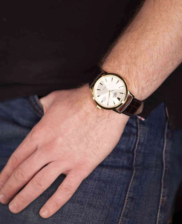 Часы Orient Classic Automatic RA-AC0F04S (RN-AC0F04S) — мужские, коричневый