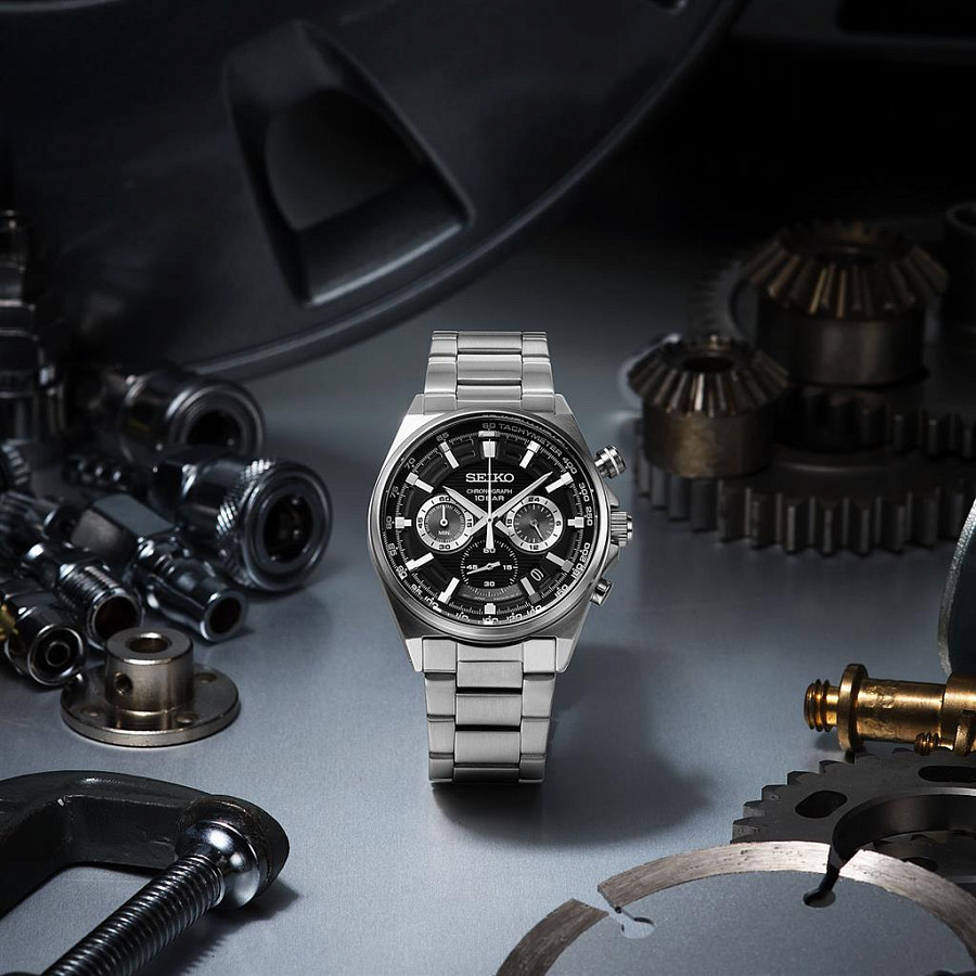 Часы Seiko Conceptual Series Sports SSB397P1 — черный, сталь металл