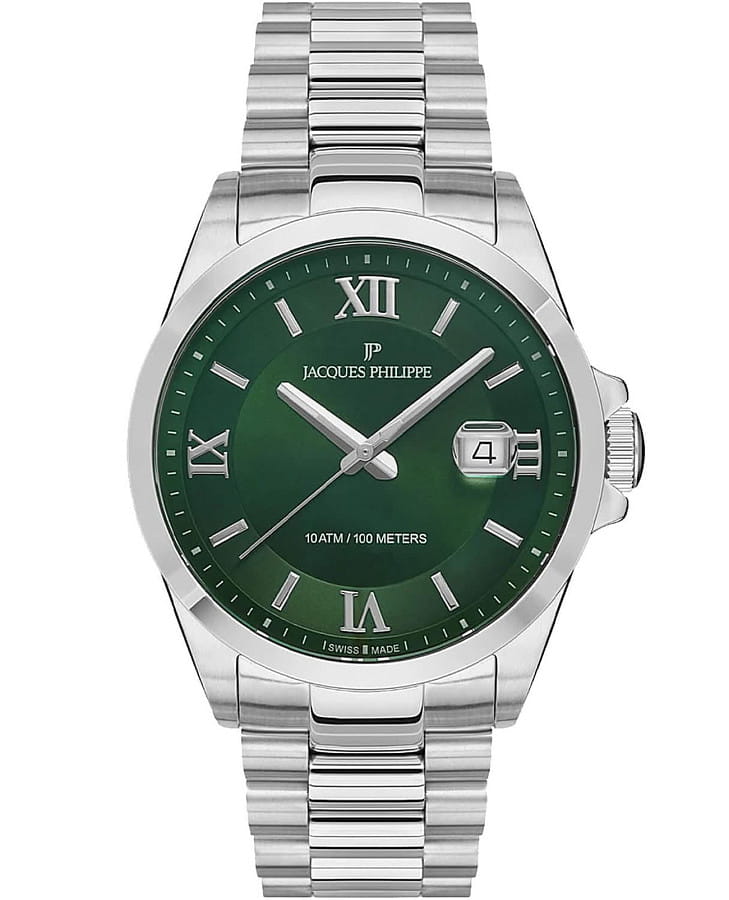 Часы Jacques Philippe Infinitum JPQGS3313X6V2 — мужские, зеленый