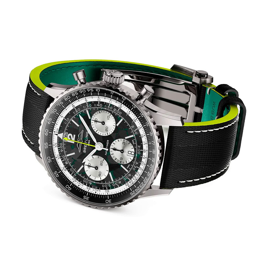 Часы Breitling Navitimer B01 Chronograph 43 Aston Martin Aramco Formula ONE™ team EB01381A1B1X1 — титан, Швейцария