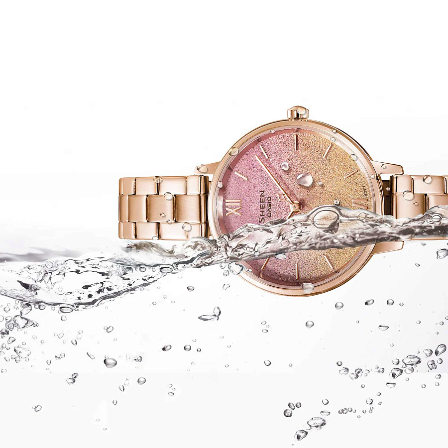 Часы Casio Sheen SHE-4548PG-4A — нержавеющая сталь, женские
