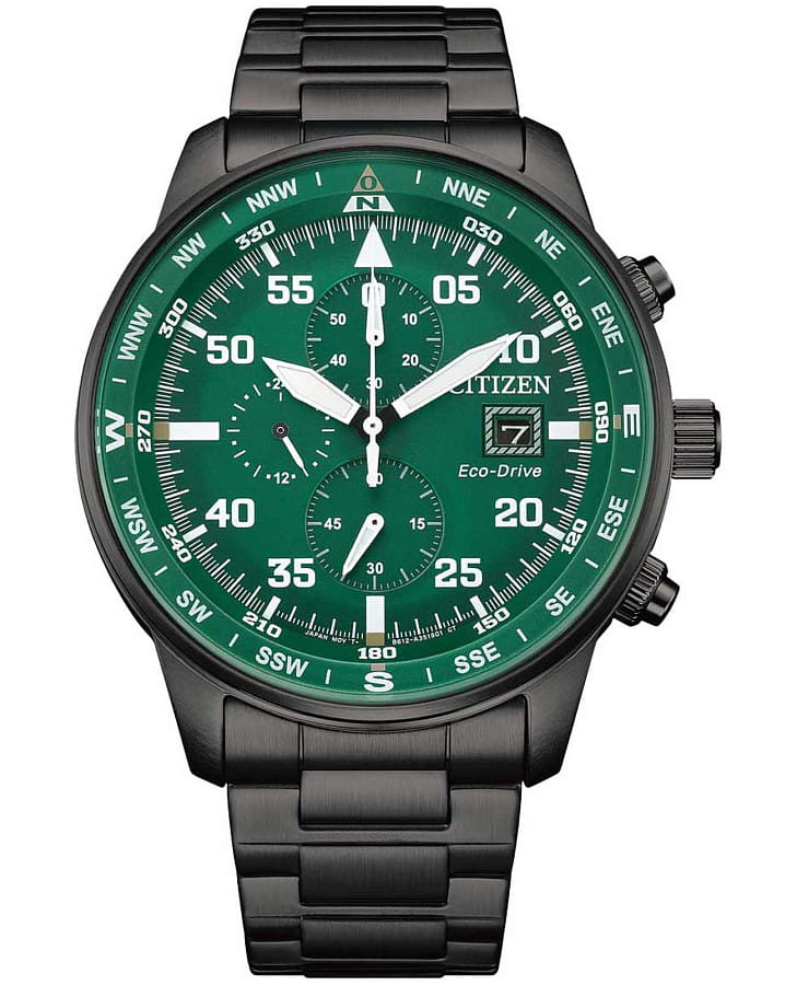 Часы Citizen Eco-Drive CA0885-54X — мужские, зеленый