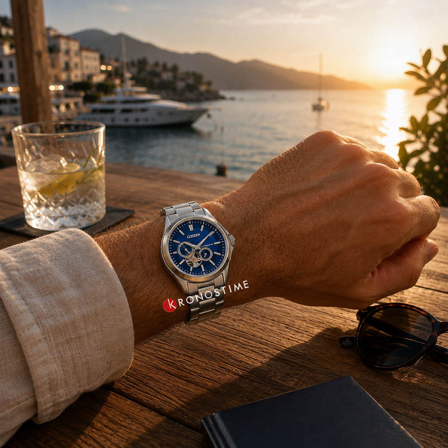 Часы Citizen Collection NP1010-78L — синий, механические