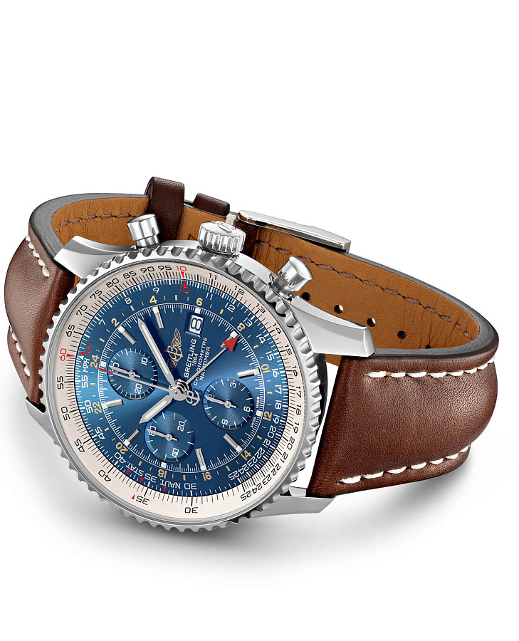 Часы Breitling Navitimer Chronograph GMT 46 A24322121C1X2 — сталь металл, Швейцария