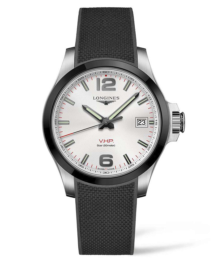 Часы Longines Conquest V.H.P. L3.719.4.76.9 — мужские, серебристый