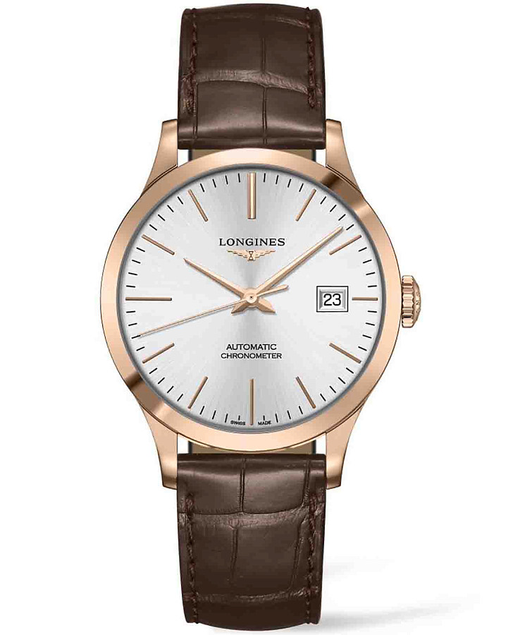 Часы Longines Record Collection L2.820.8.72.2 — мужские, серебристый