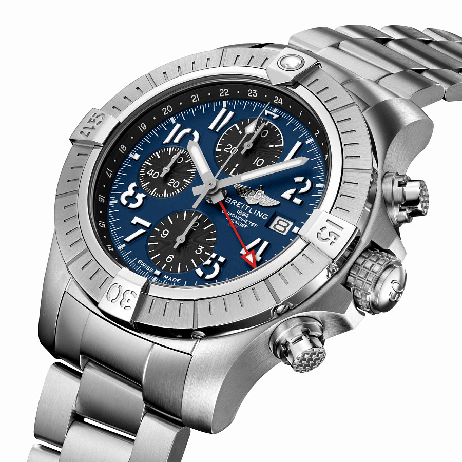 Часы Breitling Avenger Chronograph GMT 45 A24315101C1A1 — механические, сталь металл