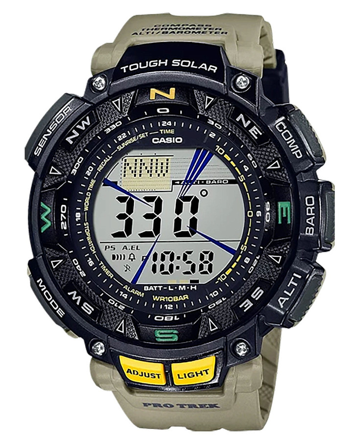 Часы Casio Pro Trek PRG-240-5 — мужские, черный