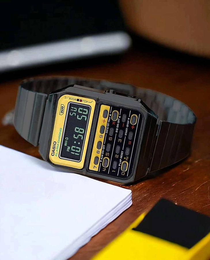 Часы Casio Vintage CA-500WEGG-9BDF (CA-500WEGG-9B) — сталь с ip покрытием, женские