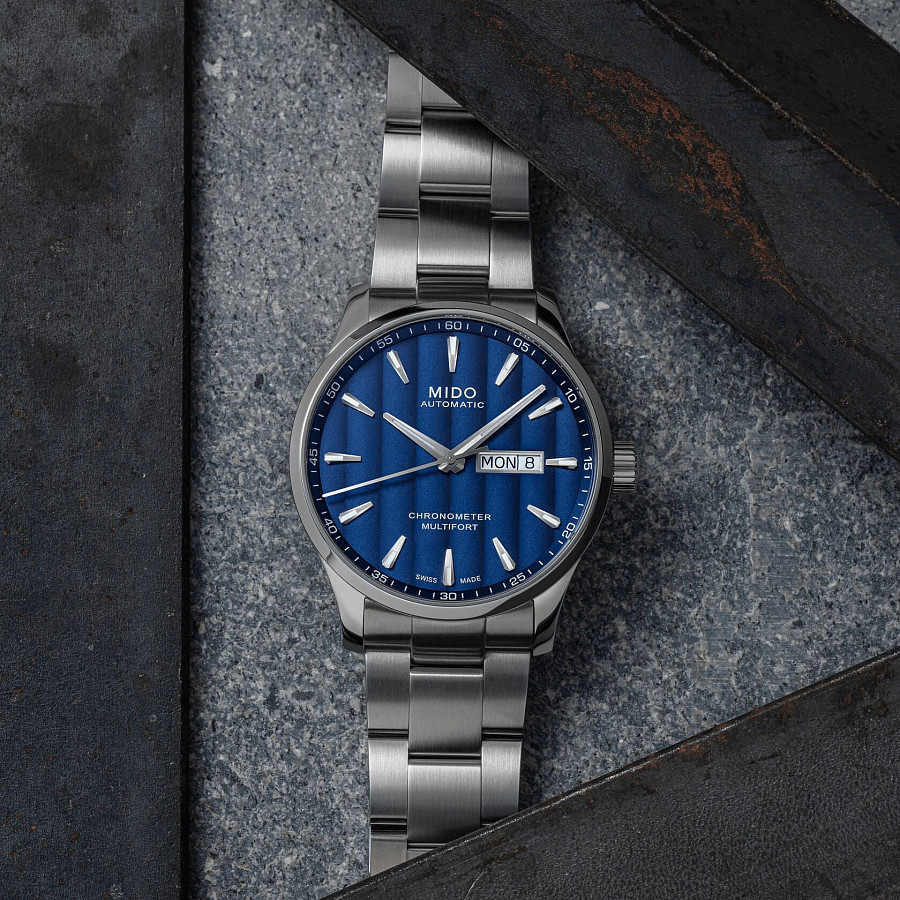Часы Mido Multifort Chronometer 1 M038.431.11.041.00 — синий, металл сталь