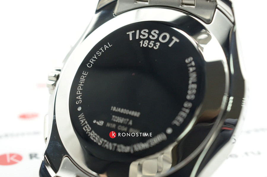 Часы Tissot Couturier Chronograph T035.617.11.031.00 — белый, сталь металл