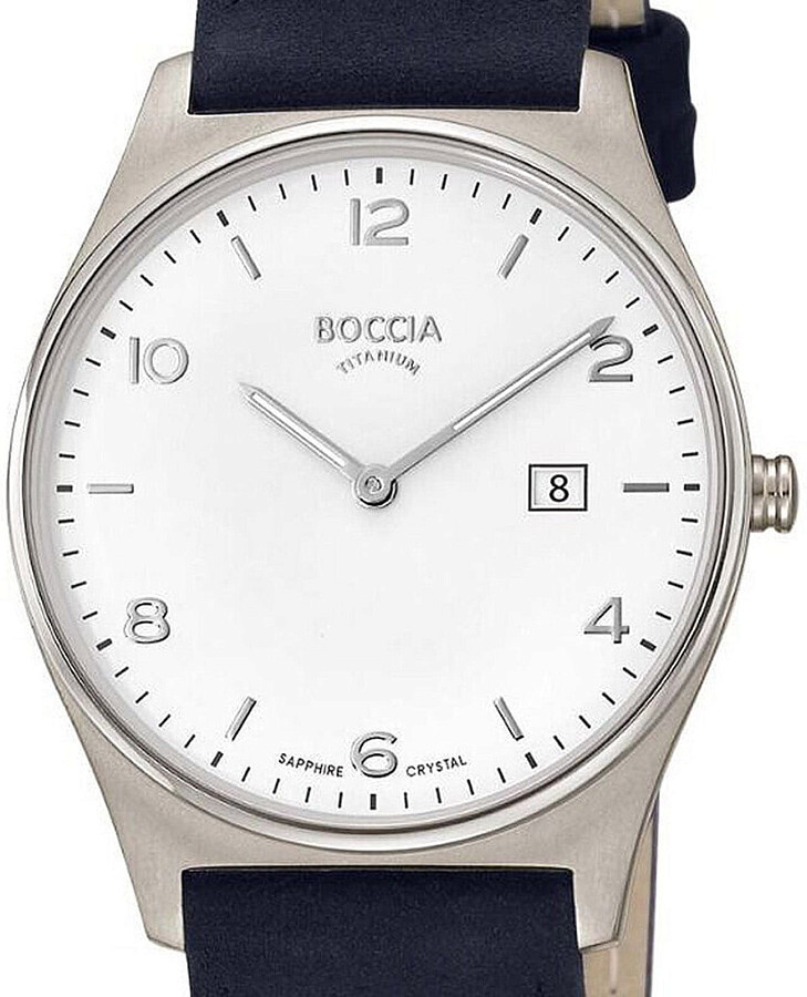Часы Boccia Titanium 3655-01 — кварцевые, титан