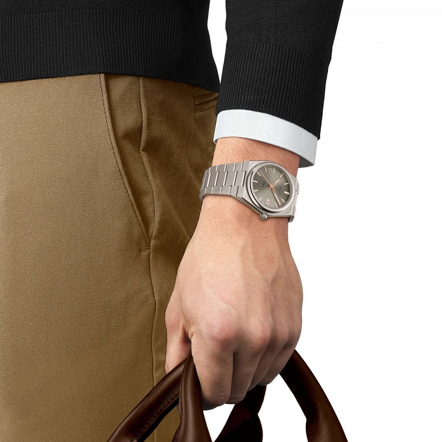 Часы Tissot PRX Powermatic 80 T137.807.44.061.00 — мужские, титановый