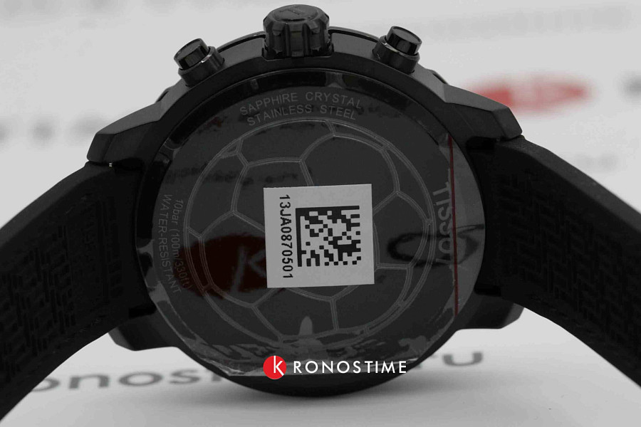Часы Tissot Quickste Chronograph Football T095.449.37.057.00 — мужские, кожаный