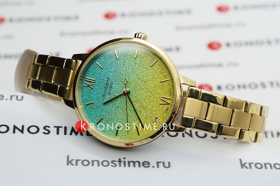 Часы Casio Sheen SHE-4548G-2A — женские, сталь с ip покрытием