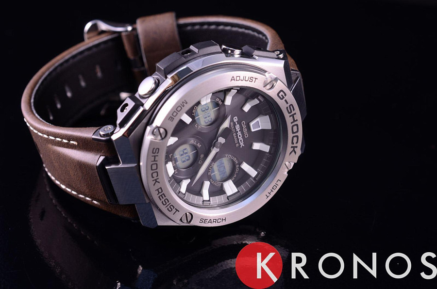 Часы Casio G-Shock GST-W130L-1A — мужские, коричневый