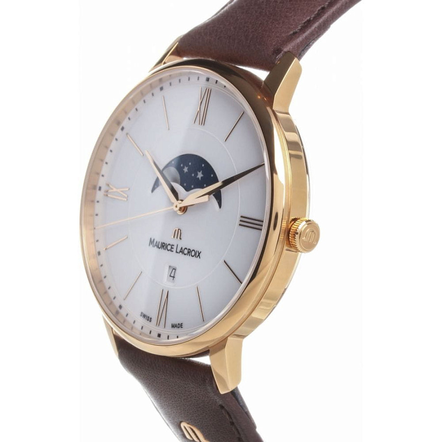 Часы Maurice Lacroix Eliros Moonphase EL1108-PVP01-112-1 — кварцевые, металл сталь