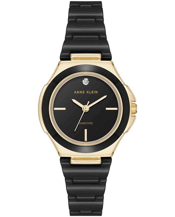Часы Anne Klein Diamond 5112GPBK — женские, черный