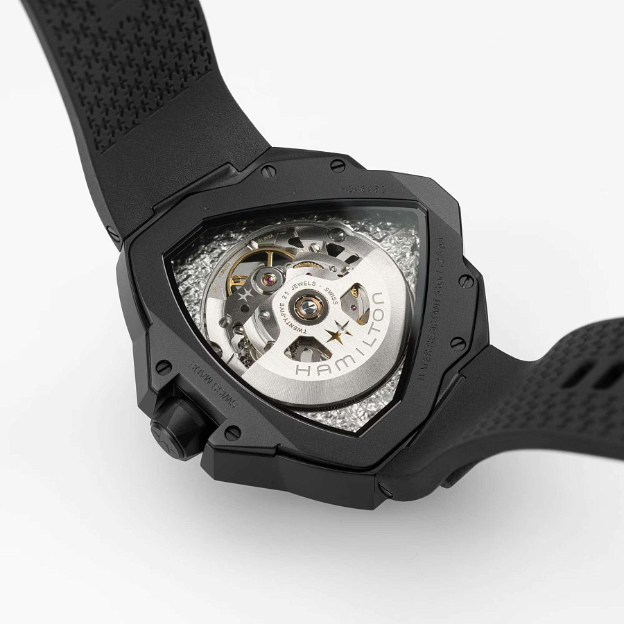 Часы Hamilton Ventura Edge Skeleton H24645330 — механические, сталь металл