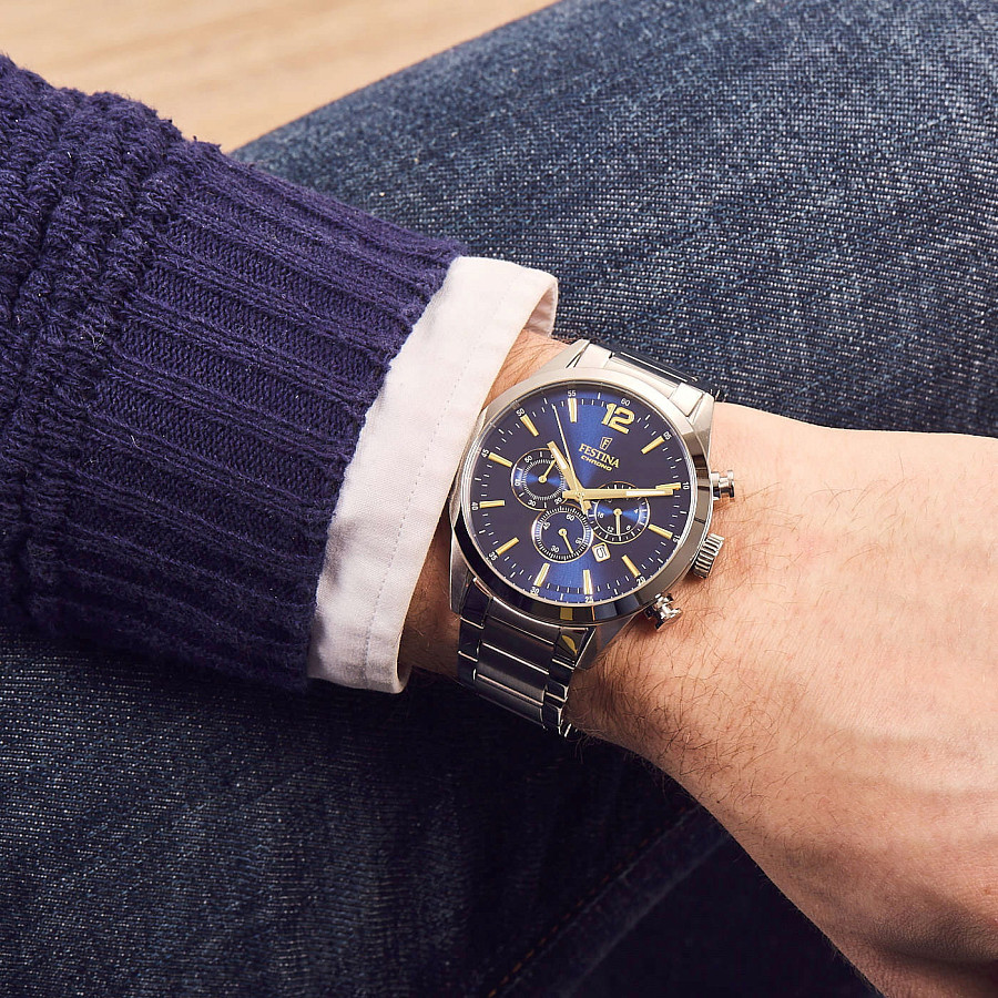 Часы Festina Timeless Chrono F20343/9 — сталь металл, Испания