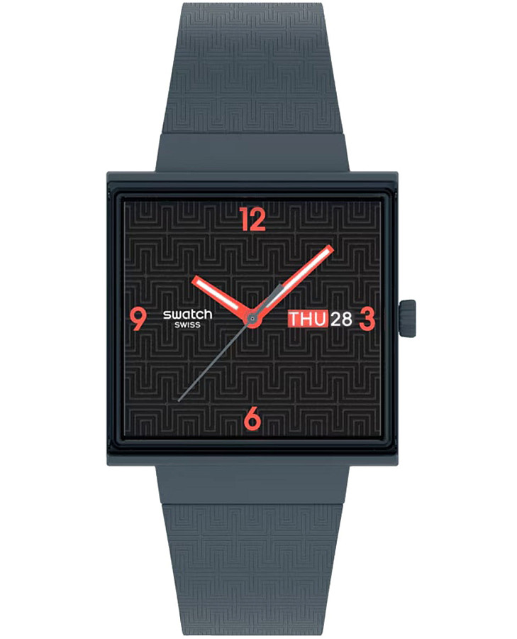 Часы Swatch Squared Off SO34M701 — мужские, черный