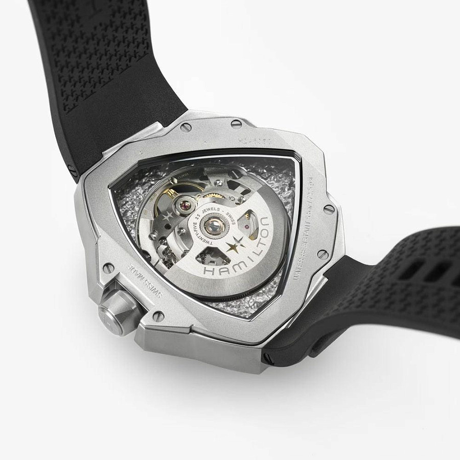 Часы Hamilton Ventura Edge Skeleton H24635330 — механические, сталь металл